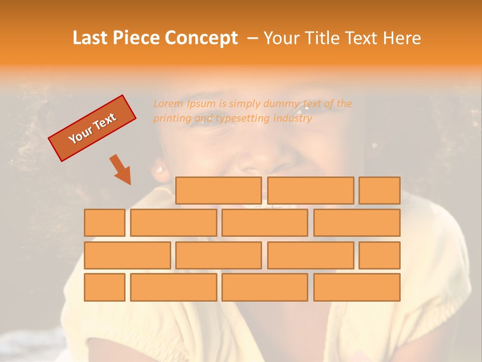 Happy African American Child PowerPoint Template