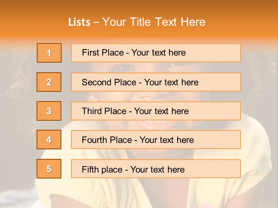 Happy African American Child PowerPoint Template