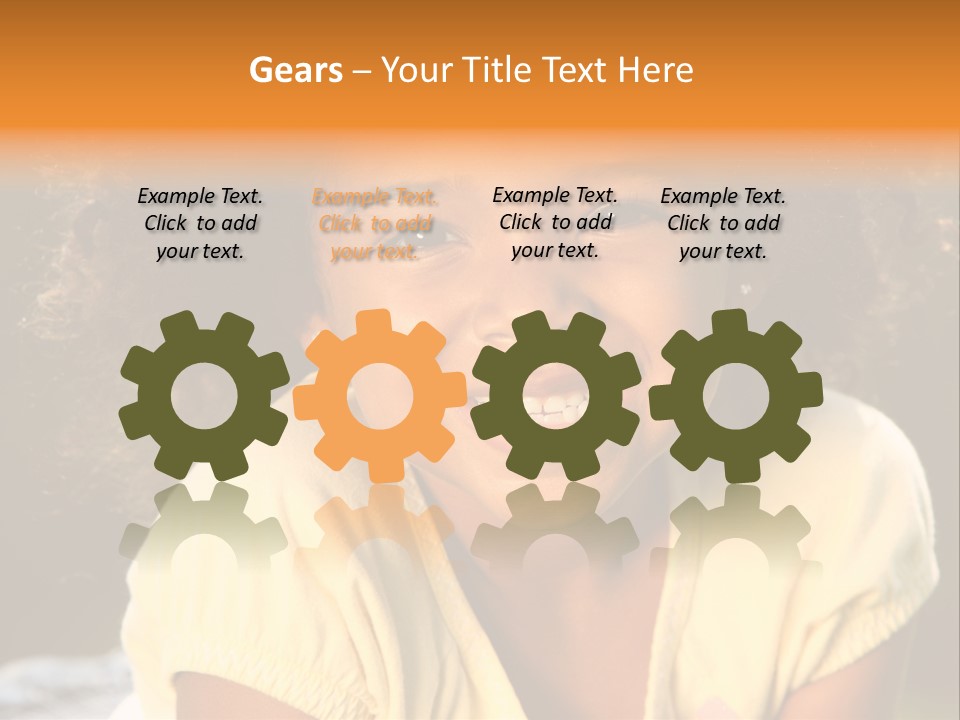 Happy African American Child PowerPoint Template