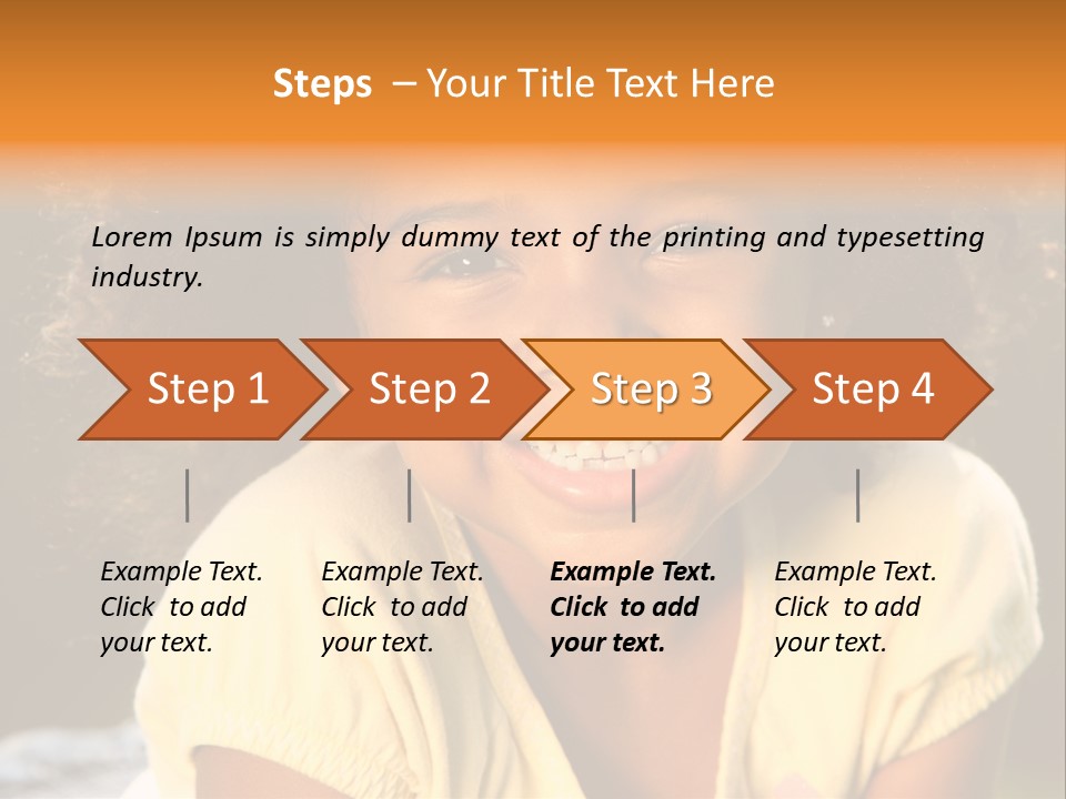 Happy African American Child PowerPoint Template