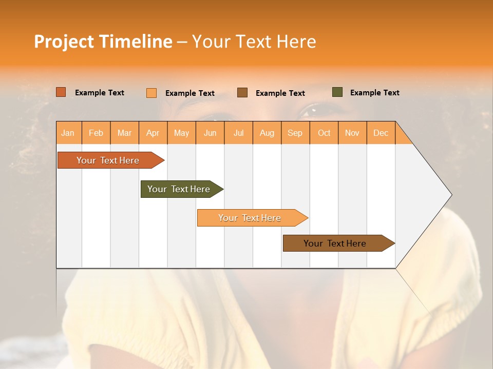 Happy African American Child PowerPoint Template