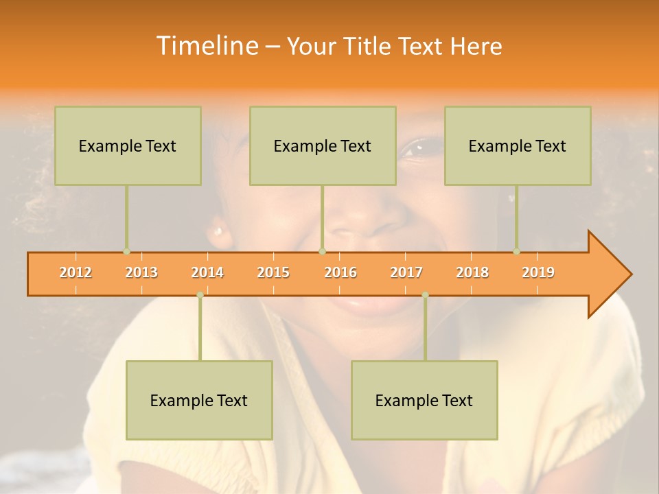 Happy African American Child PowerPoint Template
