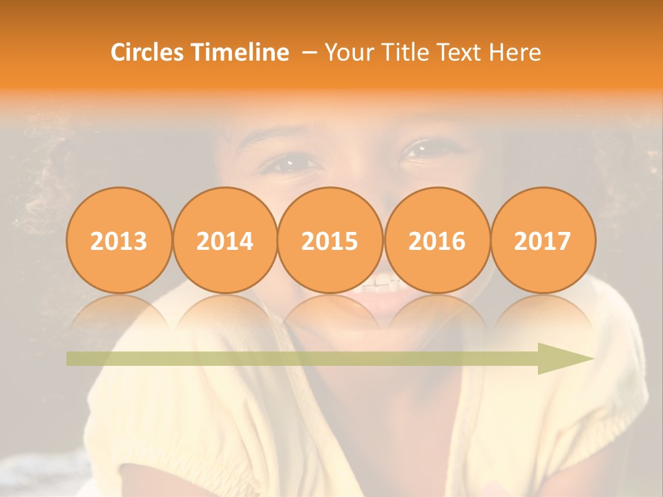 Happy African American Child PowerPoint Template