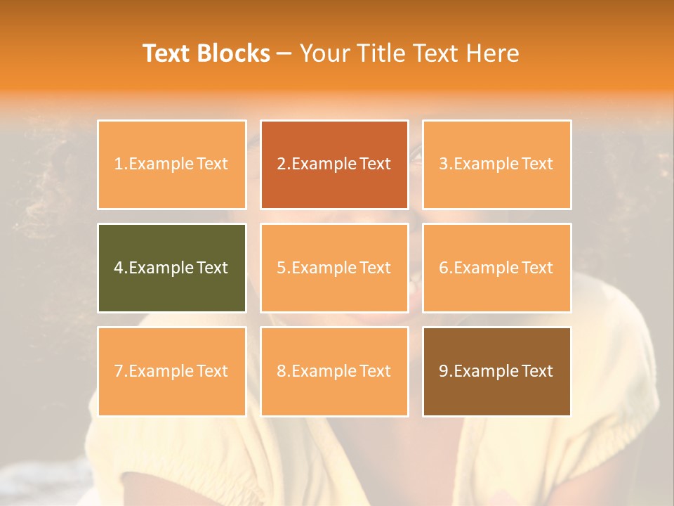 Happy African American Child PowerPoint Template