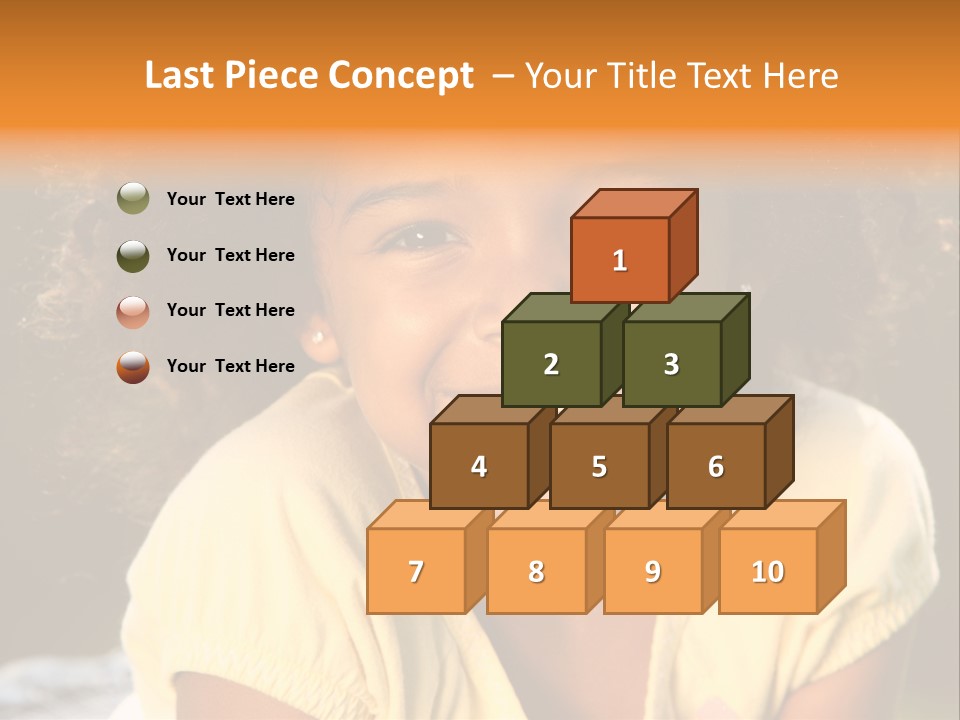 Happy African American Child PowerPoint Template