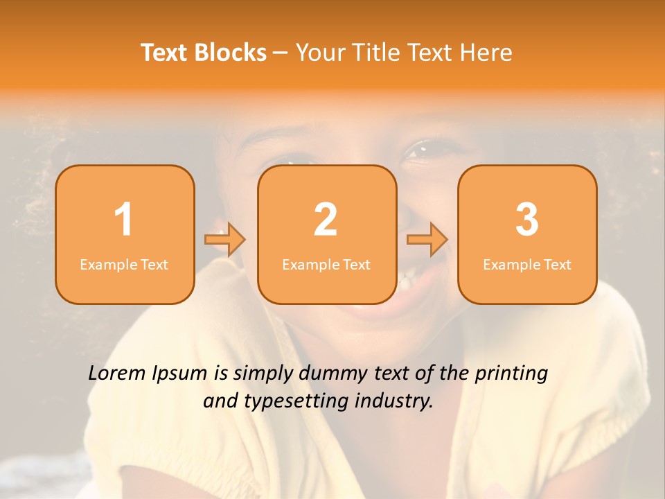 Happy African American Child PowerPoint Template