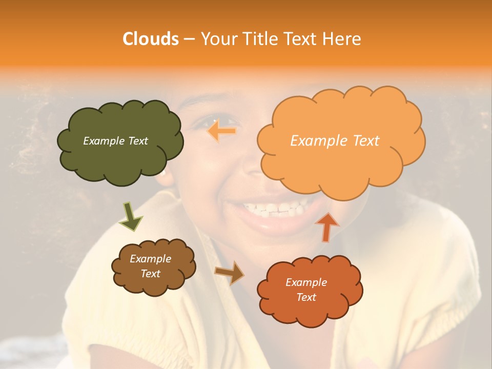 Happy African American Child PowerPoint Template