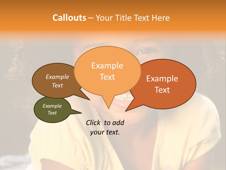 Happy African American Child PowerPoint Template