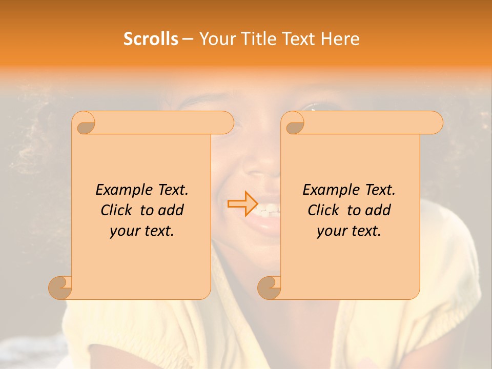 Happy African American Child PowerPoint Template