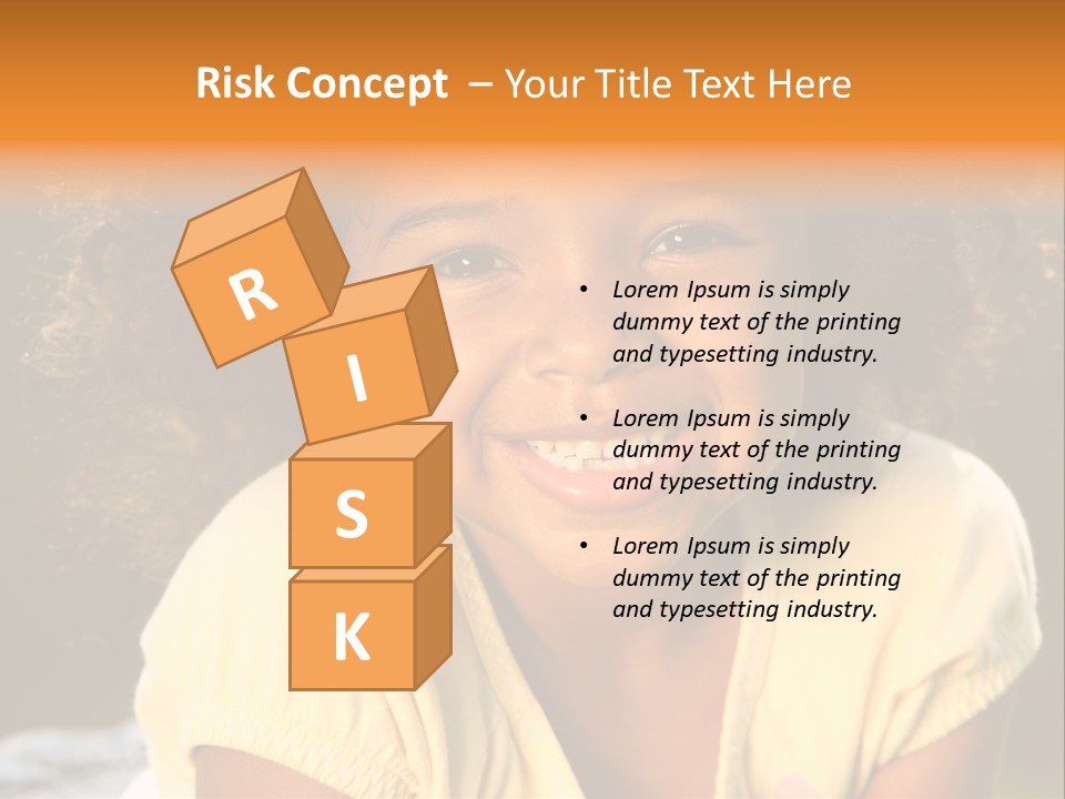 Happy African American Child PowerPoint Template