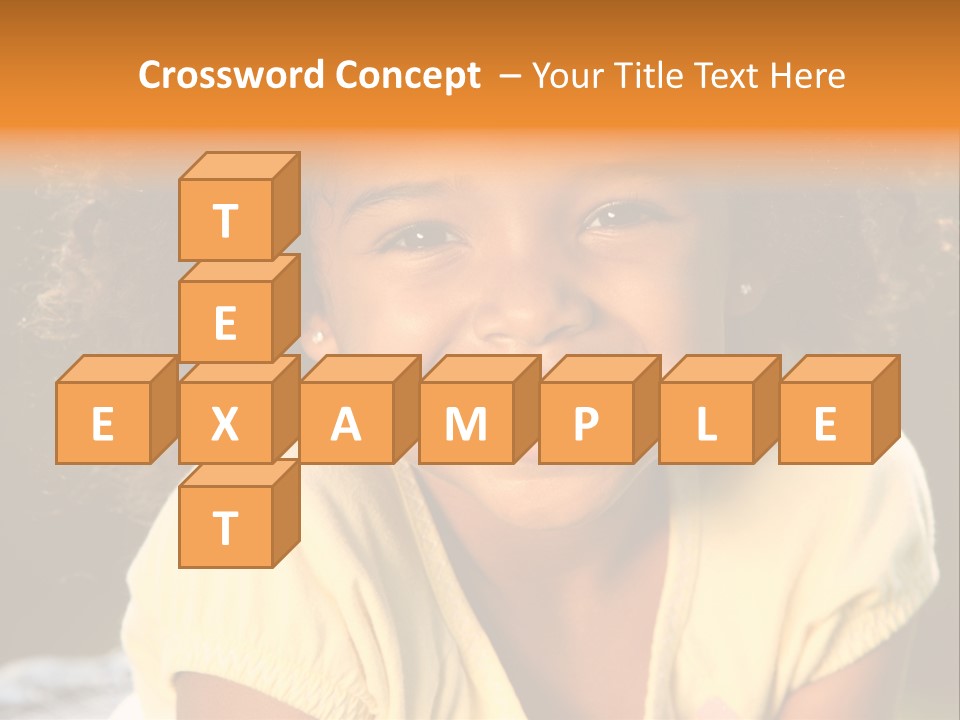 Happy African American Child PowerPoint Template