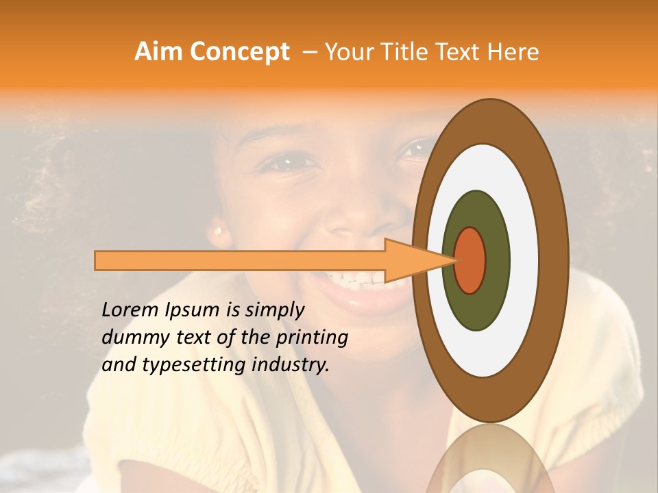 Happy African American Child PowerPoint Template