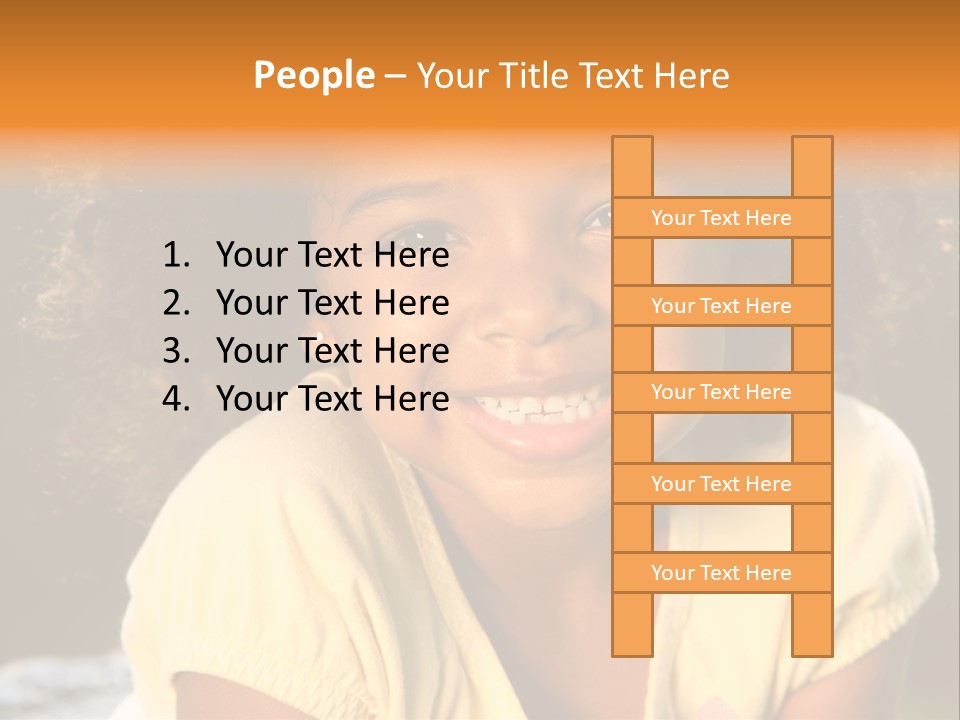 Happy African American Child PowerPoint Template