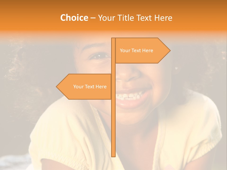 Happy African American Child PowerPoint Template