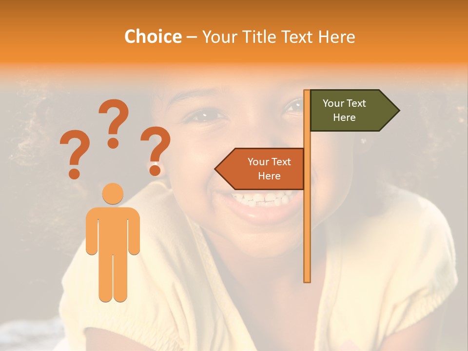 Happy African American Child PowerPoint Template