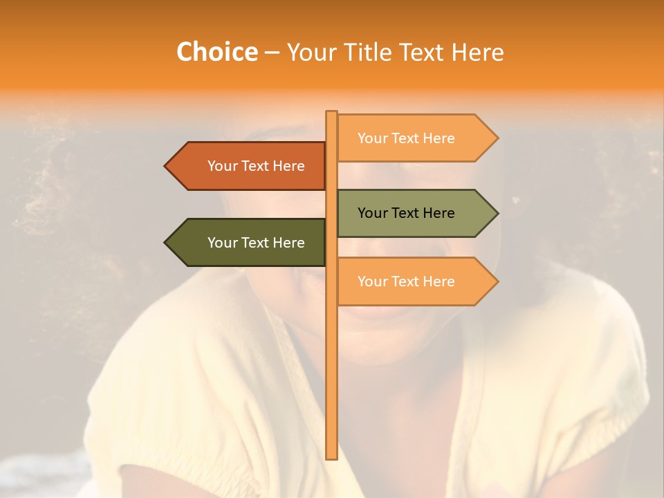 Happy African American Child PowerPoint Template