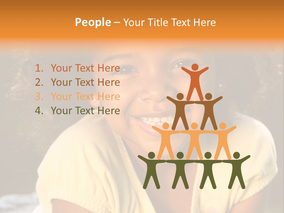 Happy African American Child PowerPoint Template