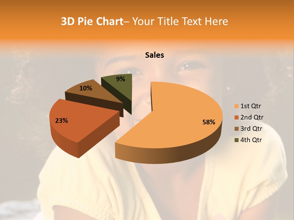 Happy African American Child PowerPoint Template