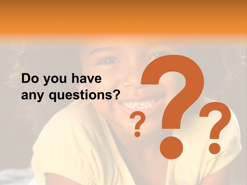 Happy African American Child PowerPoint Template