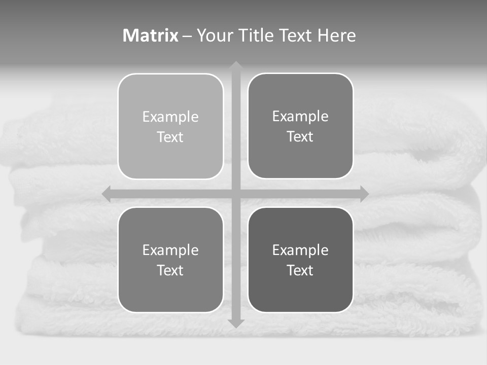Stack Of White Towels Close-Up PowerPoint Template
