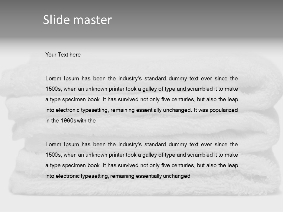 Stack Of White Towels Close-Up PowerPoint Template