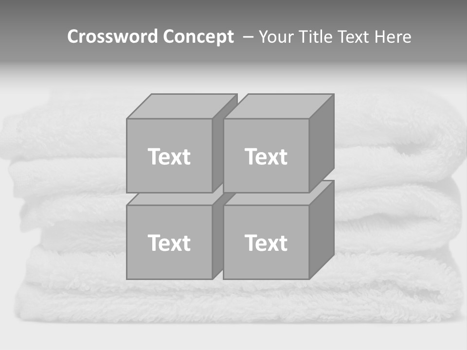 Stack Of White Towels Close-Up PowerPoint Template
