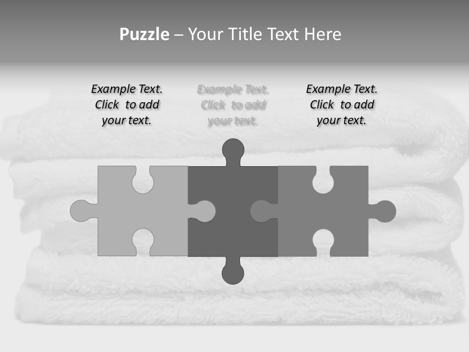 Stack Of White Towels Close-Up PowerPoint Template