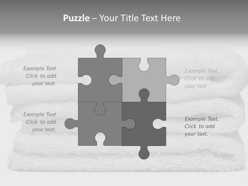 Stack Of White Towels Close-Up PowerPoint Template