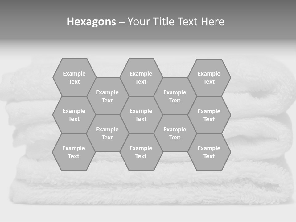 Stack Of White Towels Close-Up PowerPoint Template