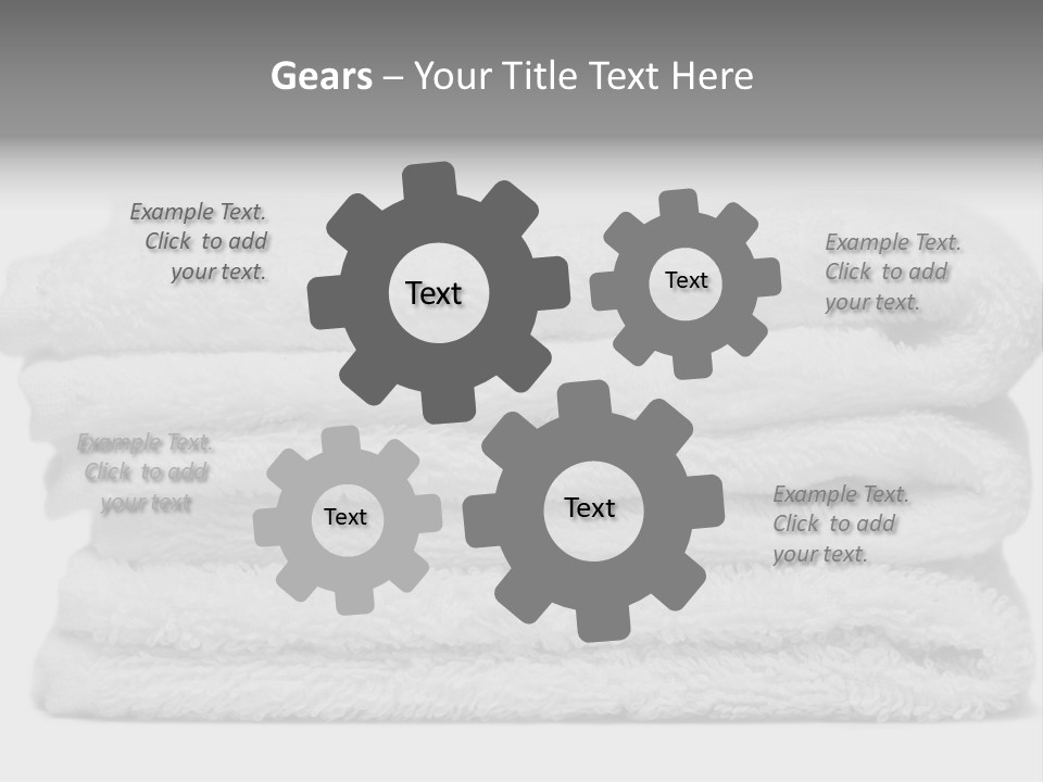 Stack Of White Towels Close-Up PowerPoint Template