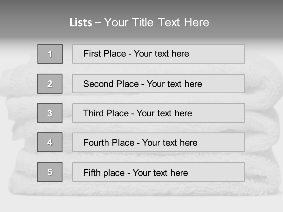 Stack Of White Towels Close-Up PowerPoint Template