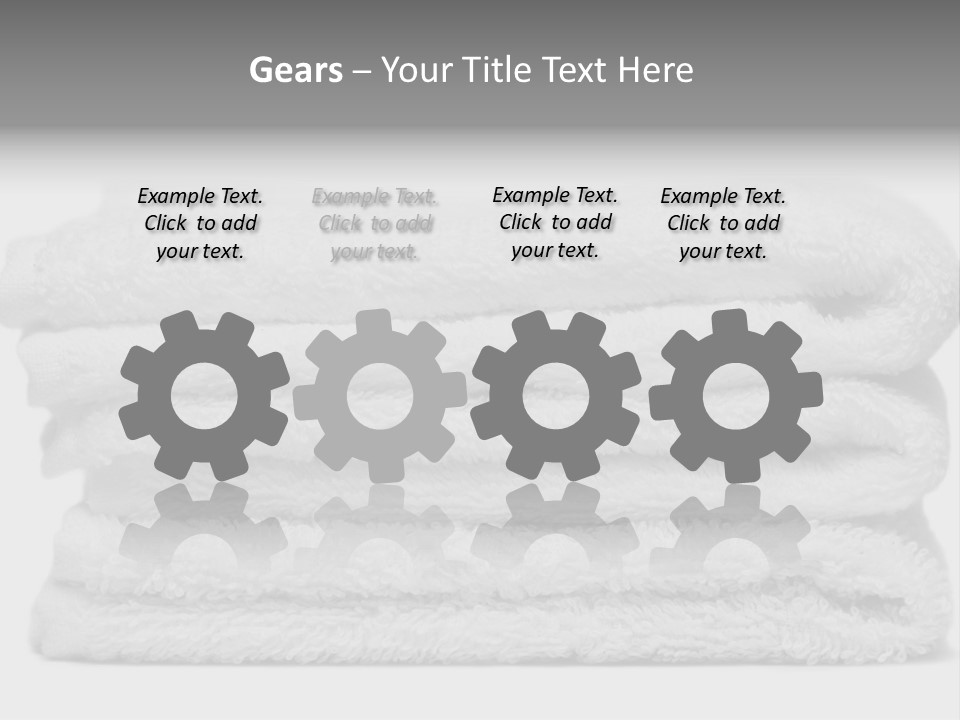 Stack Of White Towels Close-Up PowerPoint Template