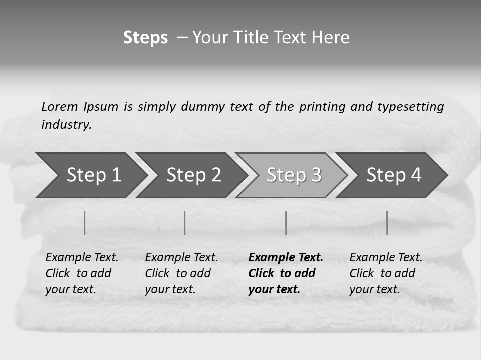 Stack Of White Towels Close-Up PowerPoint Template