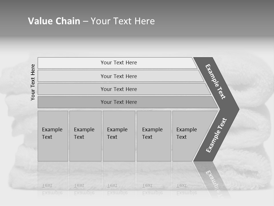 Stack Of White Towels Close-Up PowerPoint Template