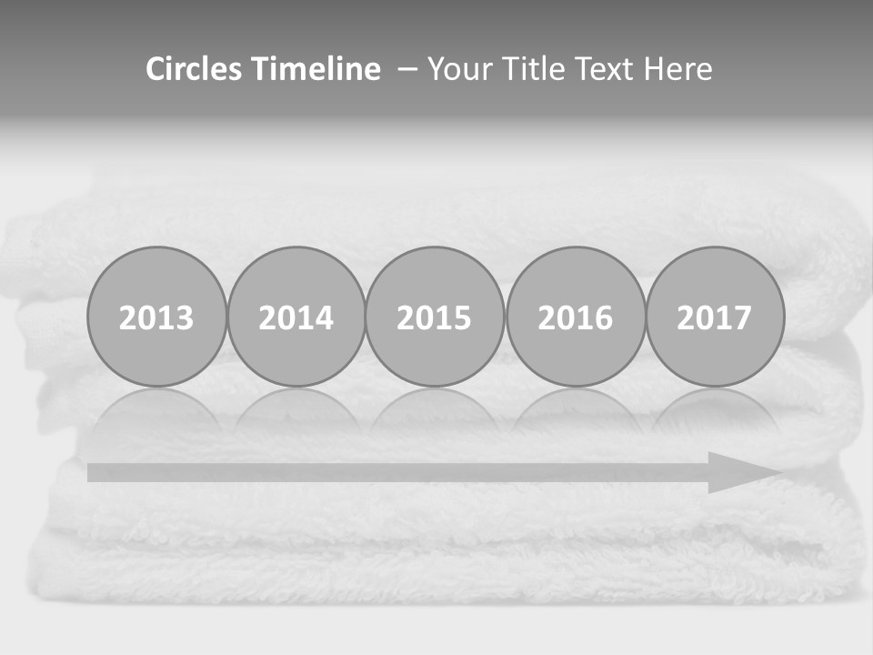 Stack Of White Towels Close-Up PowerPoint Template