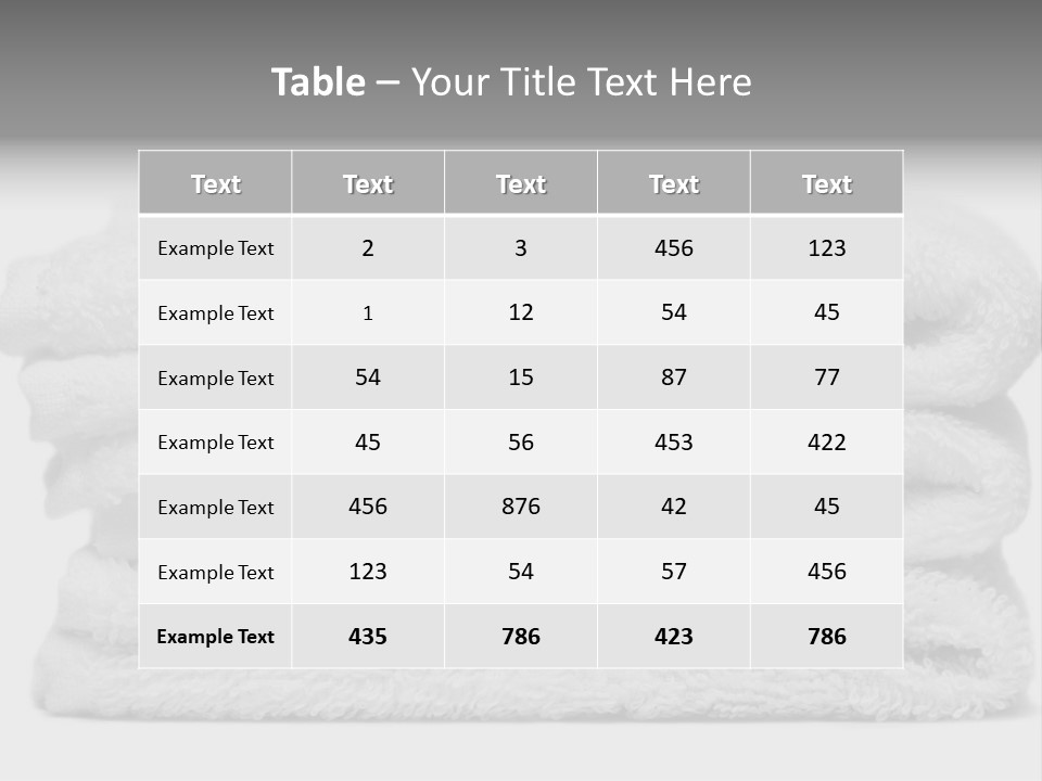 Stack Of White Towels Close-Up PowerPoint Template