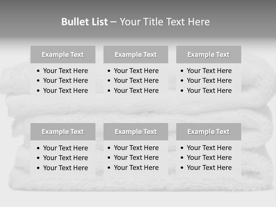 Stack Of White Towels Close-Up PowerPoint Template
