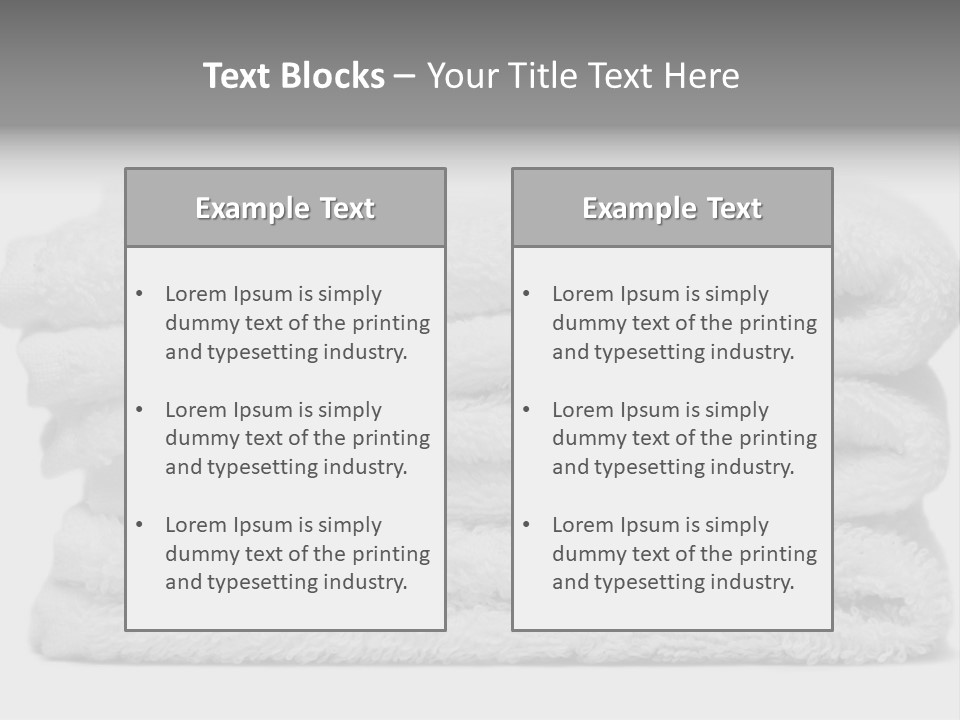 Stack Of White Towels Close-Up PowerPoint Template