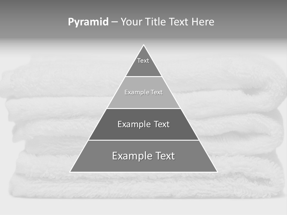 Stack Of White Towels Close-Up PowerPoint Template