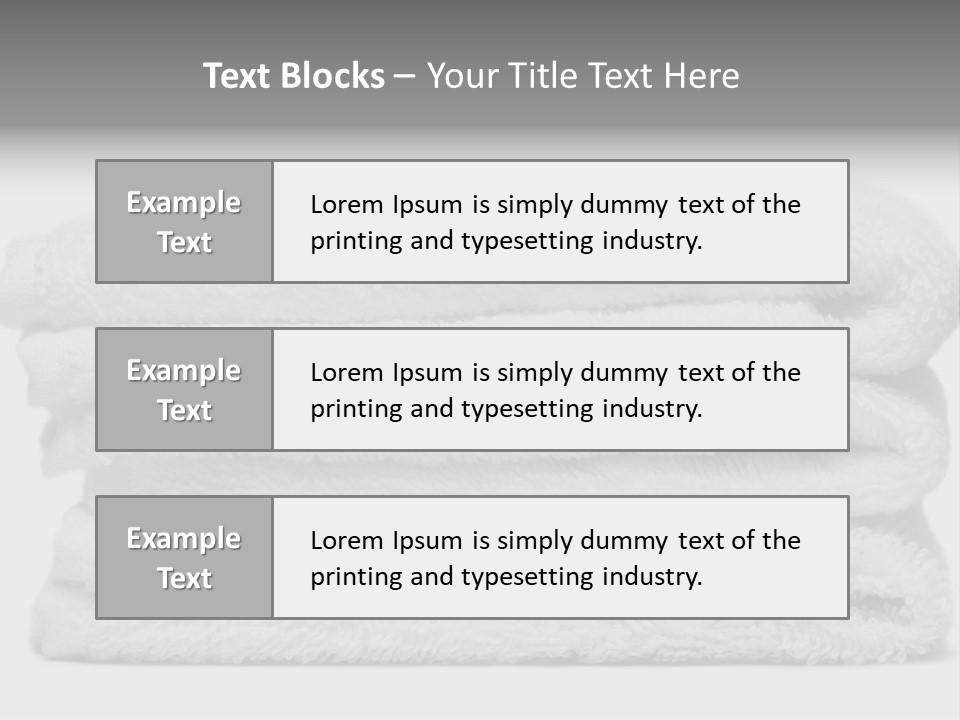 Stack Of White Towels Close-Up PowerPoint Template