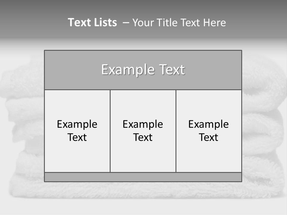 Stack Of White Towels Close-Up PowerPoint Template