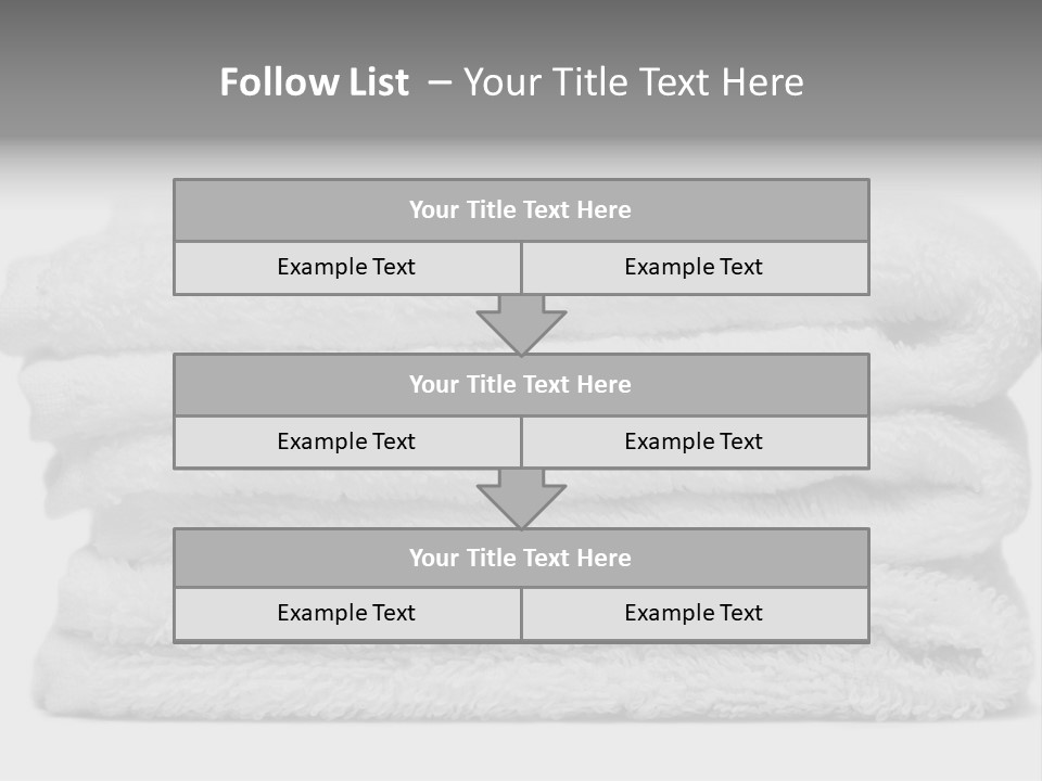 Stack Of White Towels Close-Up PowerPoint Template