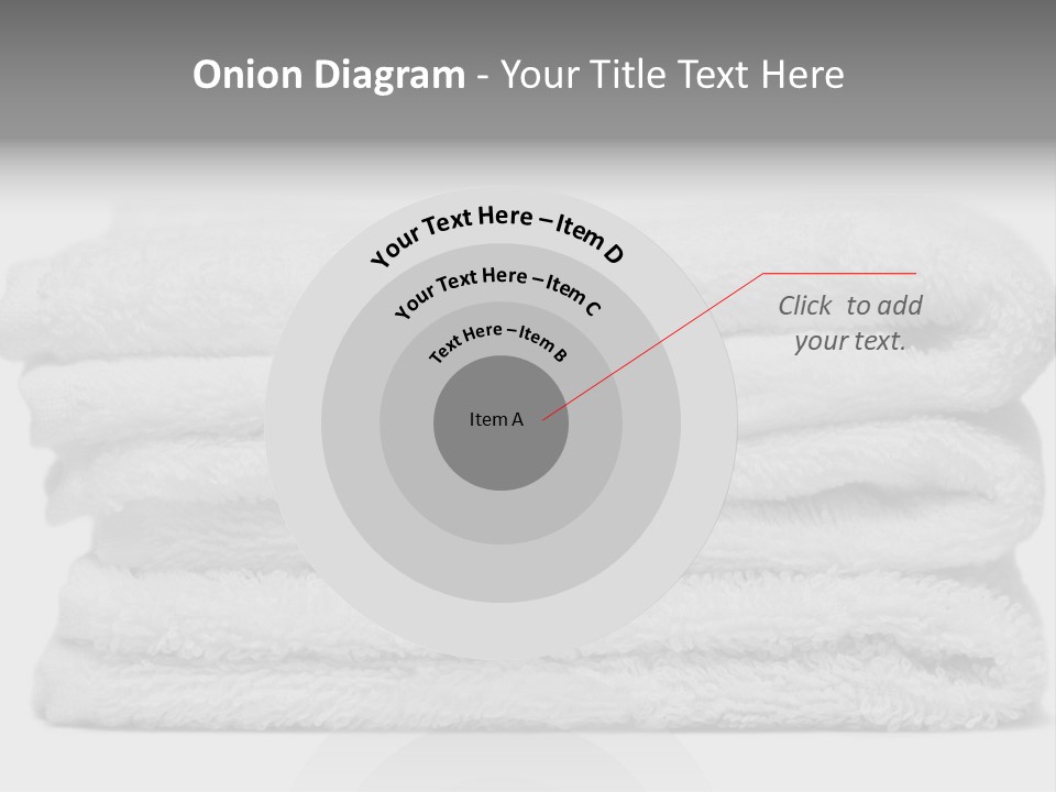 Stack Of White Towels Close-Up PowerPoint Template