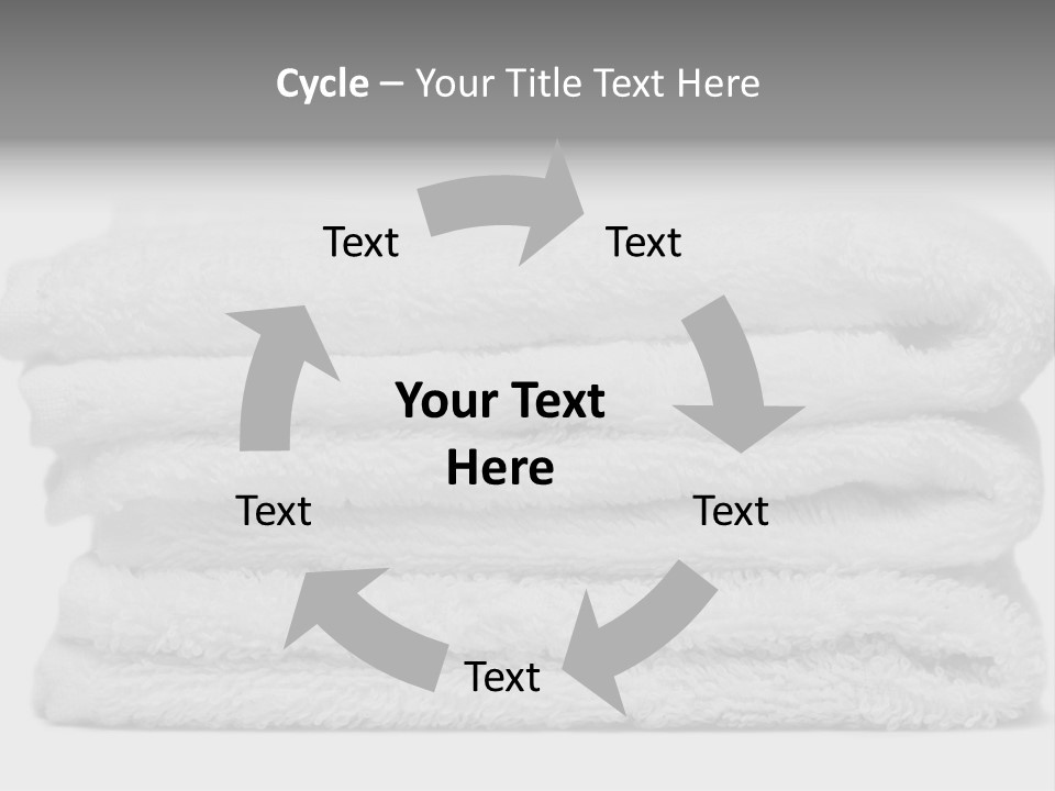 Stack Of White Towels Close-Up PowerPoint Template