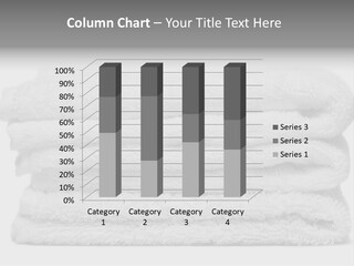 Stack Of White Towels Close-Up PowerPoint Template