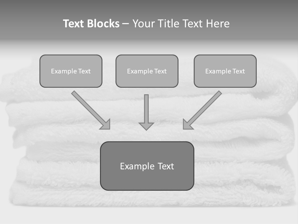 Stack Of White Towels Close-Up PowerPoint Template