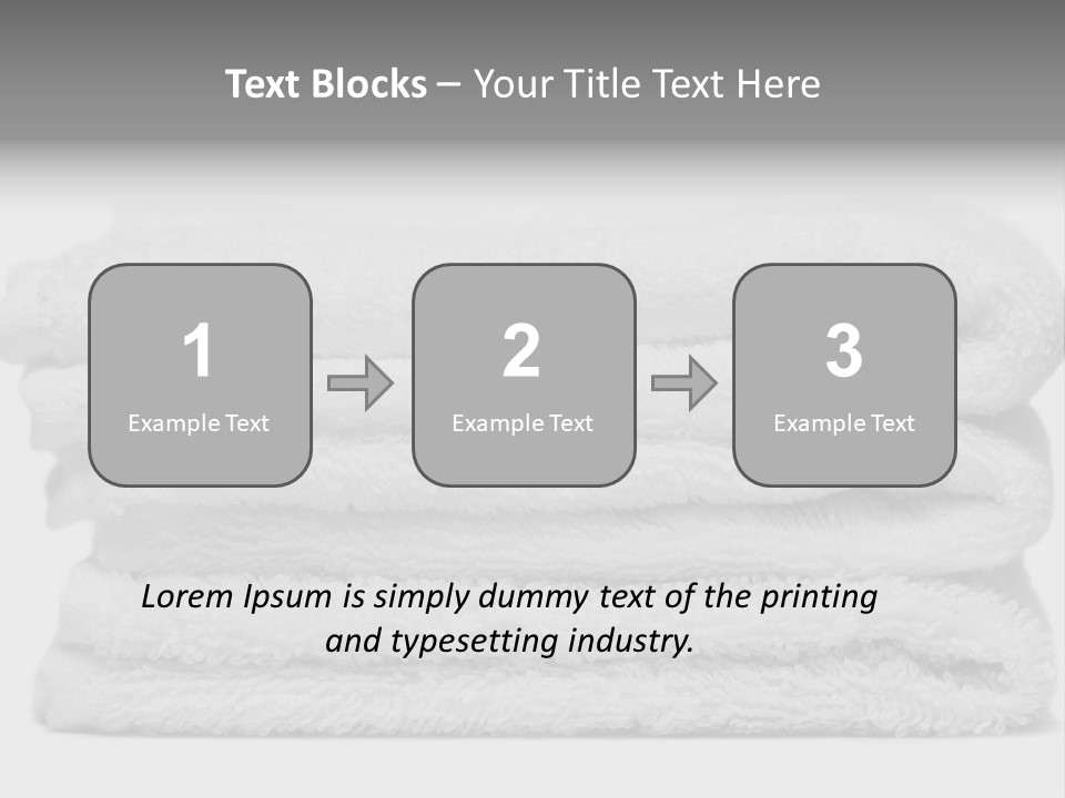 Stack Of White Towels Close-Up PowerPoint Template