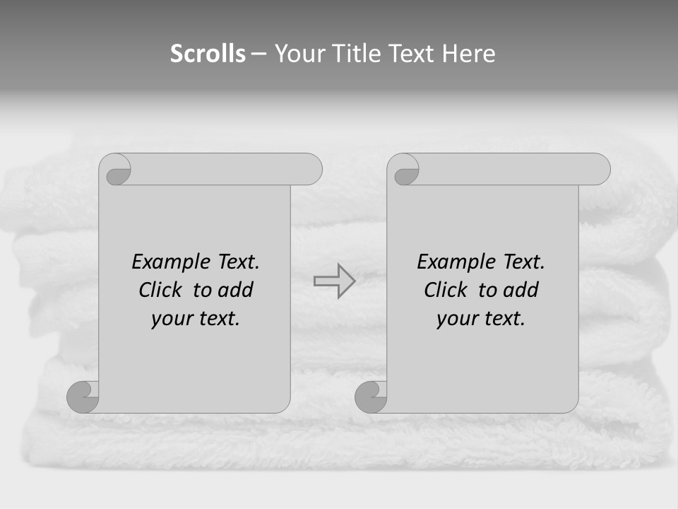 Stack Of White Towels Close-Up PowerPoint Template