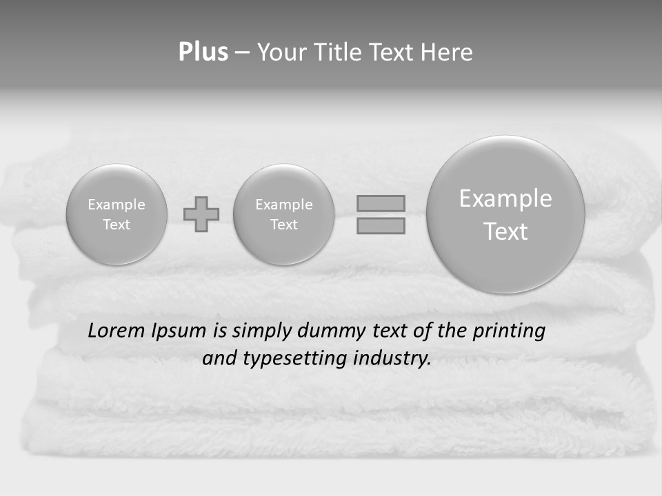 Stack Of White Towels Close-Up PowerPoint Template