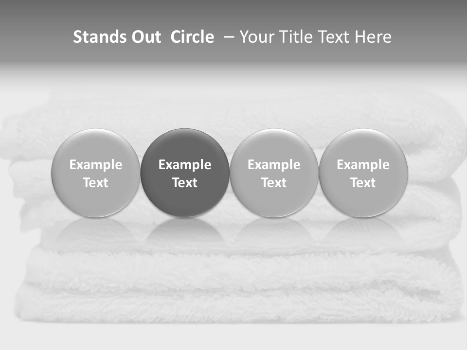Stack Of White Towels Close-Up PowerPoint Template